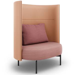 Loungesessel rosa Sessel mi Trennwand Lounge Brunner oval