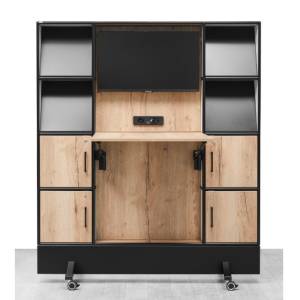 multifunktionale Trennwände auf Rollen Rolltisch Bosse Modul space mobile Workstation