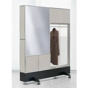 fahrbare Garderobe Garderobenschrank Bosse Modul space mobile Wardrobe