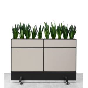 mobile Trennwände akustik Tragrohrmöbelsystem Bosse Modul space mobile Plant small