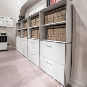Aktenschrank weiss Schubladenschrank Büro Stauraum Bosse Schrank