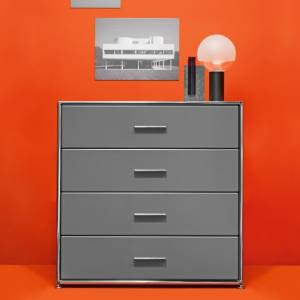 modulare Kommode grau Stauraum Bosse, Kommode LES COULEURS® LE CORBUSIER