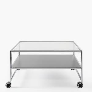 Couchtische Glas Beistelltisch fahrbar Bosse Couchtisch mit Rollen