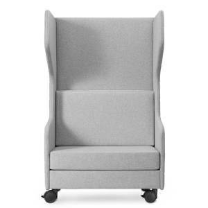 Loungesessel grau Sessel mit Rollen Lounge Dauphin Atelier