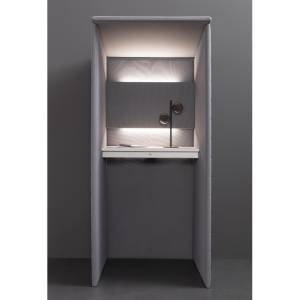 Telefonbox grau Dauphin Atelier Telefonkabine