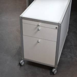 Rollcontainer Büro kleiner Büroschrank abschließbar Bürocaddy, AluOffice, Rollcontainer