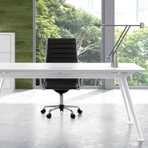 Bürotisch weiss Bürotische Schreibtisch rechteckig Schreibtische Büro Hüba BELLEVUE