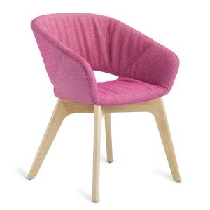 Besucherstuhl rosa Besucherstühle Cafeteria Stuhl Holz Züco Averio xs
