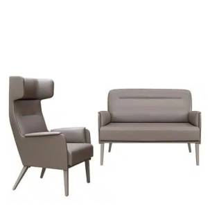 Chefssel Büro Clubsessel Leder Sofa grau Loungemöbel Dietiker, Wing