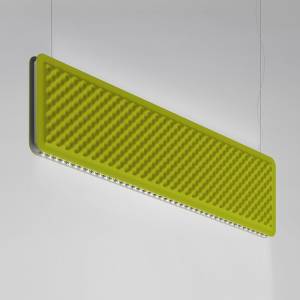 akustische Pendelleuchte grün Pendelleuchten akustik Artemide Eggboard Baffle