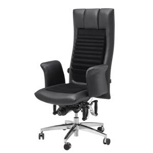 Ergonomischer Bürostuhl schwarz Leder Schreibtischstuhl ergonomisch Drehstuhl Büro Drehstühle, Haider Bioswing, BIOSWING 780 iQ Detensor