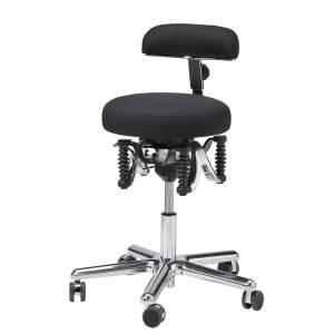 Ergonomischer Bürostuhl schwarz Schreibtischstuhl ergonomisch Drehstuhl Haider BIOSWING Boogie flat