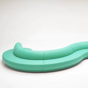 Möbel für Warte und Empfangsbereiche Loungesofa türkis modular Sofa matteograssi, Snake