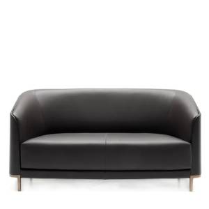 Sofa Leder schwarz Loungesofa, matteograssi, Perseo
