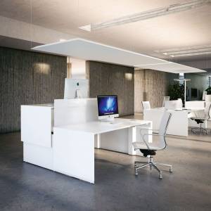 höhenverstellbarer Schreibtisch Büro Schreibtische Büromöbel, Fantoni, Quaranta5
Doppelarbeitsplatz