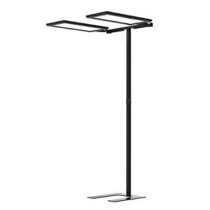 LED Stehleuchten dimmbar Stehleuchte modern Büroleuchte schwarz Waldmann Yara.doubleU