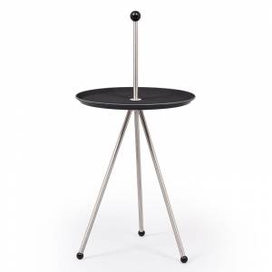 Design Beistelltisch schwarz rund Beistelltische Tablett Holz, D-Tec, Tramp