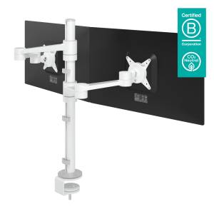 Monitorarm Aluminium Monitorhalterung, Tischklemme, Kabellochbefestigung, Monitor-Befestigung Dataflex Viewlite Monitorarm in weiss 140