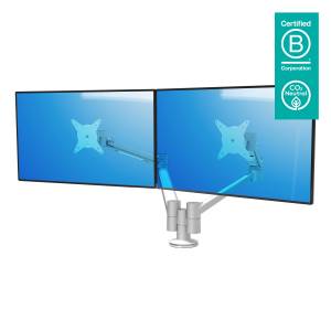 Monitorarm Dual Monitorhalterung, Tischklemme, Kabellochbefestigung, Monitor-Befestigung Dataflex Viewlite Monitorarm - Schreibtisch 652