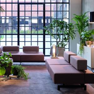 Lounge Sitzmöbel rosa Sofa modulare Sofas Citterio SPA Bridge Soft