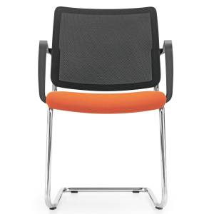 Freischwinger Besucherstühle orange Konferenzstühle Netzgewebe Konferenzstuhl Girsberger, Yanos Besucherstuhl