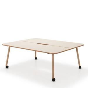 Rolltisch Holz Konferenztisch mit Rollen Konferenztische fahrbar WINI WINEA TEAMS