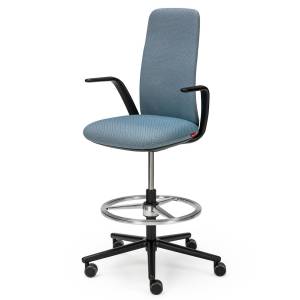 Counterstuhl blau Counterstühle drehbar Drehstühle Haworth Nia Stool