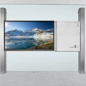 Säulenwandtafel mit interaktivem Display
 | Interaktive Boards/Tafeln, Hunziker, Interaktive Tafel  Modell 121DI