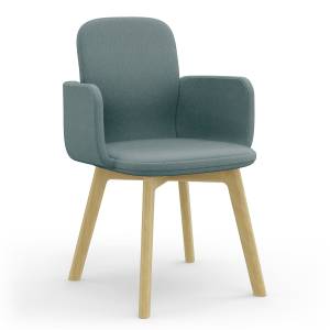 Besucherstuhl Holz Sessel Lounge Besucherstühle grün Viasit Lirix