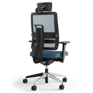 Bürostuhl blau Büro Drehstuhl mit Armlehnen Drehstühle Netzgewebe Viasit Toleo Move Netzrücken