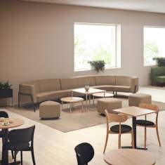 Loungesofa beige Sofa Lounge Kinnarps Trix