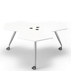 Konferenztische Büro Rolltisch Konferenztisch fahrbar Rolltische weiss Büromöbel, Kinnarps, Trixagon Tisch