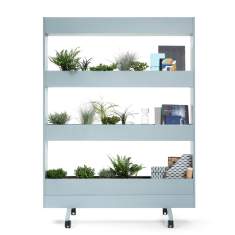 Pflanzregall fahrbar Regal fuer Pflänzen blau Sedus se:lab mobile planter