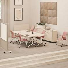 Klapptisch für Büro Schulungsraum, Klapptisch  fahrbar, Schulungstisch, Kinnarps, Foldex