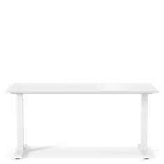 Schreibtisch höhenverstellbar, Arbeitstisch Büro, Schreibtisch weiss Design Bürotisch, Kinnarps, Serie[p]