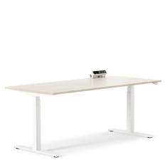 Schreibtisch höhenverstellbar, Arbeitstisch Büro, Schreibtisch Holz Design Bürotisch, Kinnarps, Serie[p]