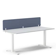 Trennwände Büro Tischtrennwand blau Stoff akustik Kinnarps Vibe Light