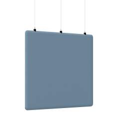 Trennwände Büro Deckenabsorber blau Stoff akustik hägende Akustikelemente Vibe Kinnarps