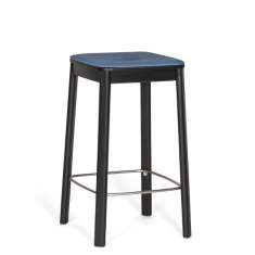 Hocker schwarz Polsterhocker Materia Domino