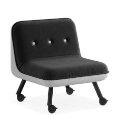 Loungesessel schwarz Sessel mit Rollen König + Neurath NET.WORK.PLACE ORGANIC