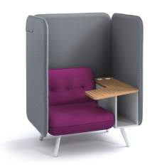 Loungesessel rosa Sessel mit Trennwand König + Neurath NET.WORK.PLACE ORGANIC
Sessel mit Tisch