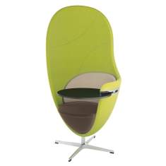 Drehbarer Lounge-Armlehnsessel König + Neurath NET.WORK.PLACE LOUNGE-CHAIR mit Viersternfuß und Arbeits-Tablar für flexible Nutzung