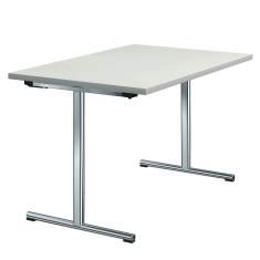 Klapptisch, Platte Kunststoff, Füsse Rundrohr, Brunner, basic