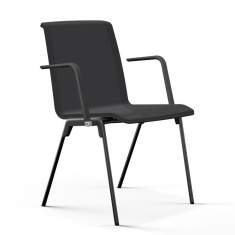 Besucherstuhl schwarz Besucherstühle Netzgewebe Konferenzstuhl mit Armlehnen Brunner hero plus