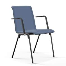 Besucherstuhl blau Besucherstühle Netzgewebe Konferenzstuhl mit Armlehnen Brunner hero plus