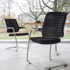 Besucherstuhl schwarz Freischwinger Besucherstühle Konferenzstühle, Girsberger, Connexion