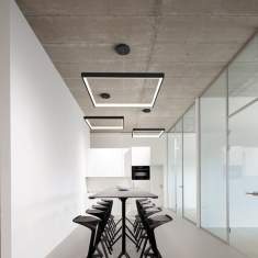Pendelleuchten Design Pendelleuchte modern Bürolampe quadrat schwarz XAL Ino