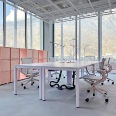 höhenverstellbarer Schreibtisch Büro Schreibtische Büromöbel Identi dinamica 4-Fuss Sitz-Stehtisch elektrisch verstellbar