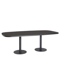 Konferenztisch schwarz Konferenztische Embru eQ Tisch Redondo
abgerundete Tischplatte