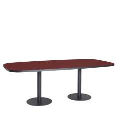 Konferenztisch rot Konferenztische Embru eQ Tisch Redondo
abgerundete Tischplatte